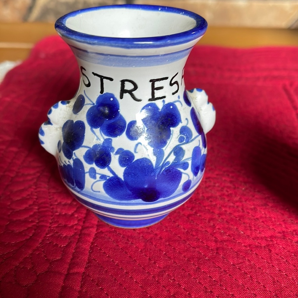 Italian pottery from Stresa Italy. 3-1/2 in tall.
